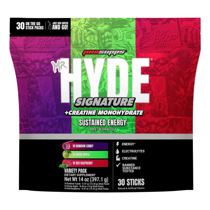 PROSUPPS MR HYDE SIGNATURE VARIETY PREWORKOUT + CREATINE PACK 30 STICKS