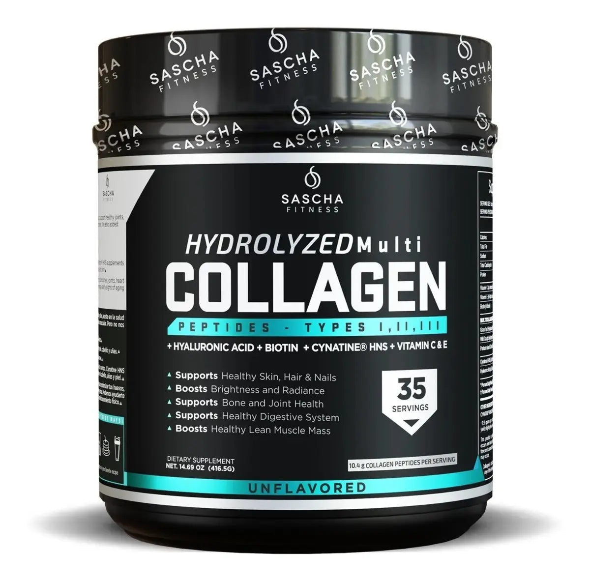SASCHA FITNESS HYDROLYZED MULTI COLLAGEN 35 SERV UNFLAVORED