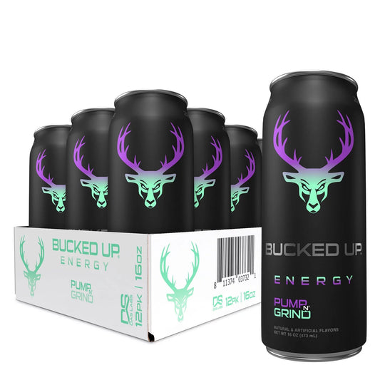 BUCKED UP Energy Drinks 16oz 12pk