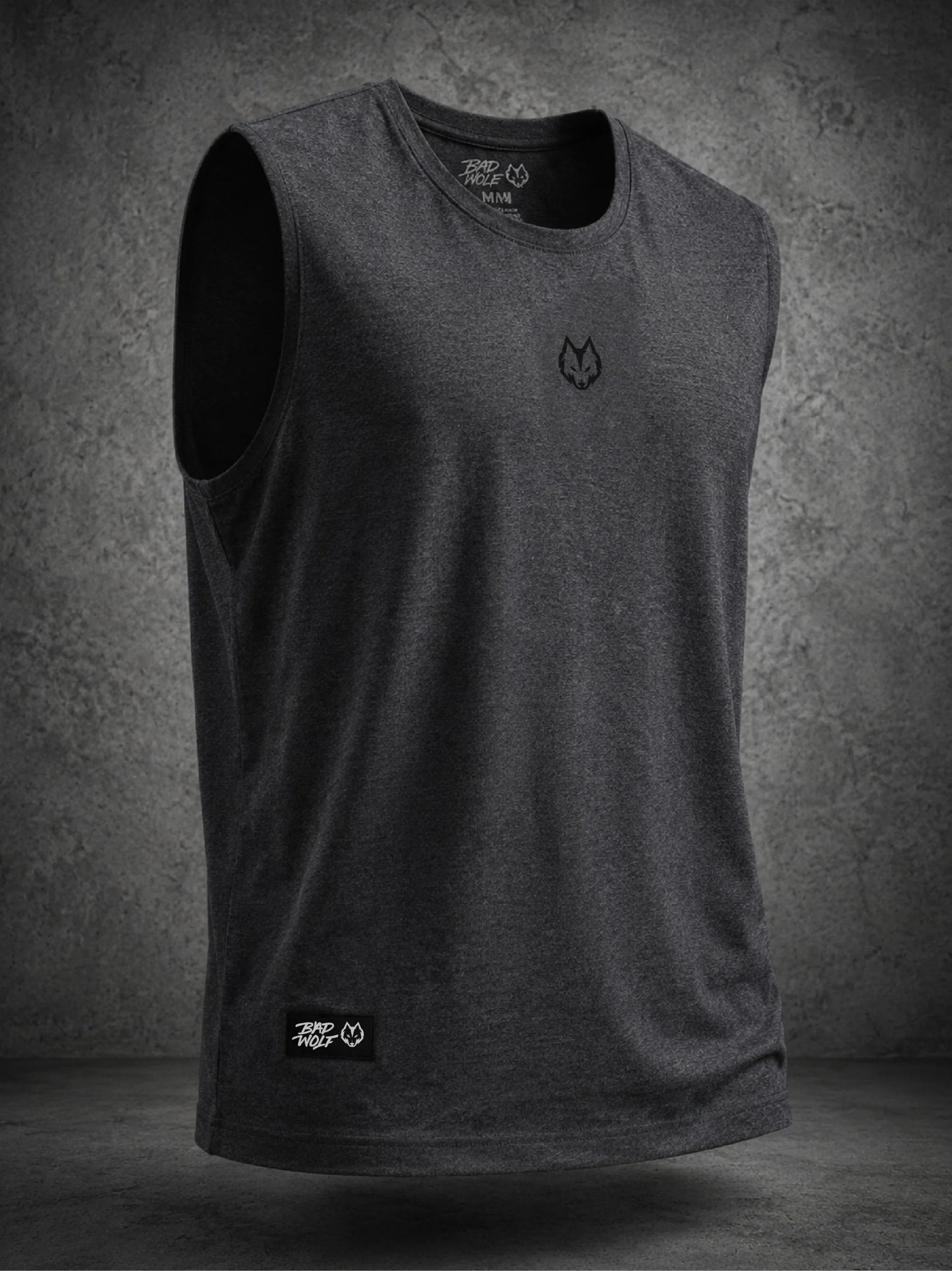 BAD WOLF TANK SOLID GRIS CON NEGRO